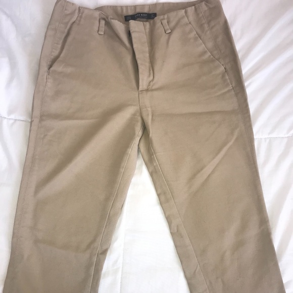 Zara Basics Tan Slacks - Picture 3 of 6